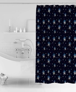 Pirate and Skull Sailing Viking Shower Curtain - Waterproof Fabric for Bathroom