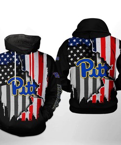 Pitt Panthers NCAA US Flag 3D All Over Print Hoodie, Zip-Up Hoodie