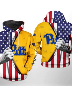 Pitt Panthers NCAA US Flag 3D Printed Hoodie/Zipper Hoodie