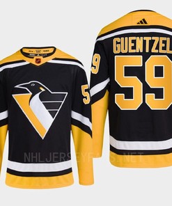 Pittsburgh Penguins 2022 Reverse Retro 2.0 Jake Guentzel 59 Black Primegreen Jersey Men's