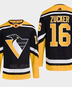 Pittsburgh Penguins 2022 Reverse Retro 2.0 Jason Zucker 16 Black Primegreen Jersey Men's