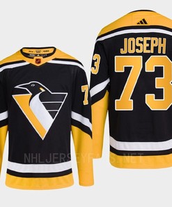 Pittsburgh Penguins 2022 Reverse Retro 2.0 Pierre-Olivier Joseph 73 Black Primegreen Jersey Men's