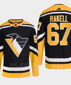 Pittsburgh Penguins 2022 Reverse Retro 2.0 Rickard Rakell 67 Black Primegreen Jersey Men's