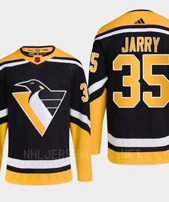 Pittsburgh Penguins 2022 Reverse Retro 2.0 Tristan Jarry 35 Black Primegreen Jersey Men's