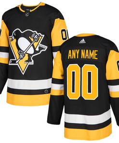 Pittsburgh Penguins Adidas Authentic Custom Jersey Black Custom Jerseys Nhl