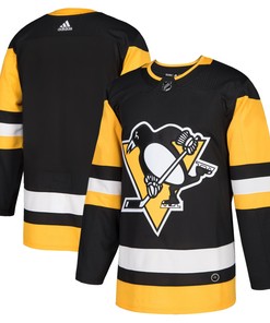 Pittsburgh Penguins Adidas Home Authentic Blank Jersey Black Nhl