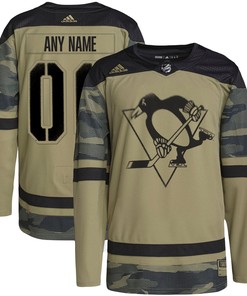 Pittsburgh Penguins Adidas Military Appreciation Team Authentic Custom Practice Jersey - Camo Custom Jerseys Nhl
