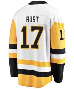Pittsburgh Penguins Bryan Rust 17 Away 2022 Stanley Cup Final Breakaway Men Jersey - White