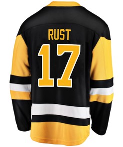 Pittsburgh Penguins Bryan Rust 17 Home 2022 Stanley Cup Final Breakaway Men Jersey - Black
