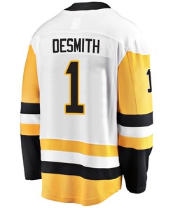 Pittsburgh Penguins Casey DeSmith 1 Away 2022 Stanley Cup Final Breakaway Men Jersey - White