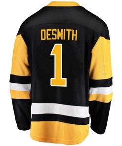 Pittsburgh Penguins Casey DeSmith 1 Home 2022 Stanley Cup Final Breakaway Men Jersey - Black