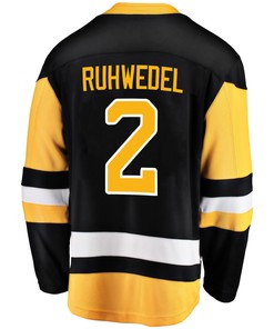 Pittsburgh Penguins Chad Ruhwedel 2 Home 2022 Stanley Cup Final Breakaway Men Jersey - Black