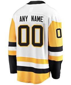 Pittsburgh Penguins Custom Away 2022 Stanley Cup Playoffs Breakaway Men Jersey - White