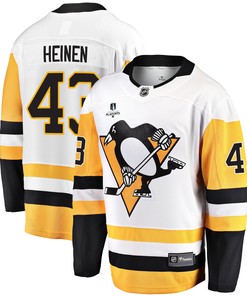Pittsburgh Penguins Danton Heinen 43 Away 2022 Stanley Cup Final Breakaway Men Jersey - White