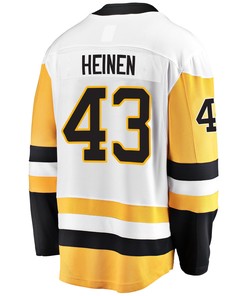 Pittsburgh Penguins Danton Heinen 43 Away 2022 Stanley Cup Final Breakaway Men Jersey - White