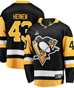 Pittsburgh Penguins Danton Heinen 43 Home 2022 Stanley Cup Final Breakaway Men Jersey - Black