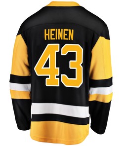 Pittsburgh Penguins Danton Heinen 43 Home 2022 Stanley Cup Final Breakaway Men Jersey - Black