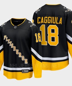 Pittsburgh Penguins Drake Caggiula 18 Alternate Black Jersey Breakaway Player