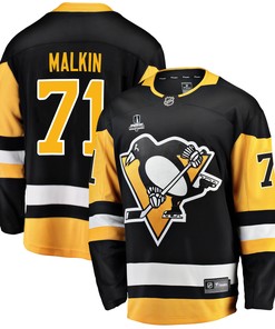 Pittsburgh Penguins Evgeni Malkin 71 Home 2022 Stanley Cup Final Breakaway Men Jersey - Black