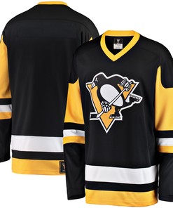 Pittsburgh Penguins Fanatics Branded Premier Breakaway Heritage Blank Jersey - Black Nhl