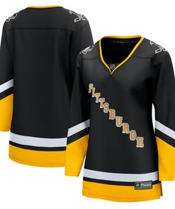 Pittsburgh Penguins Fanatics Branded Womens 2021/22 Alternate Premier Breakaway Jersey - Black Nhl