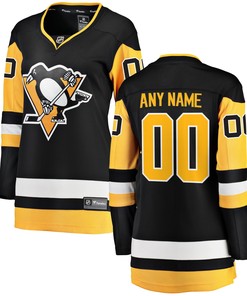 Pittsburgh Penguins Fanatics Branded Womens Home Breakaway Custom Jersey Black Custom Jerseys Nhl