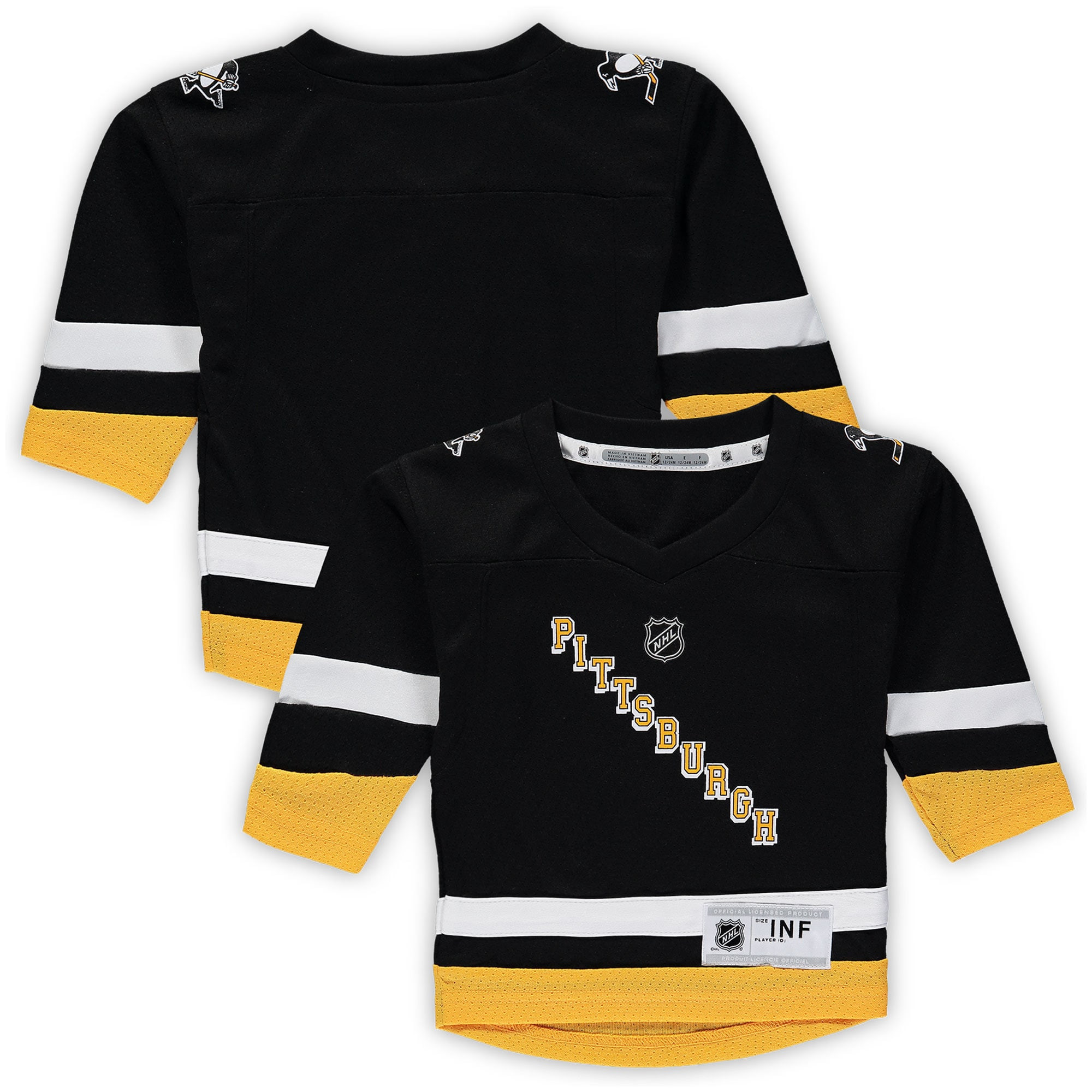Pittsburgh Penguins Infant Alternate Replica Team Jersey - Black Nhl