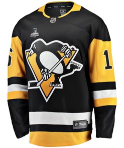 Pittsburgh Penguins Jason Zucker 16 Home 2022 Stanley Cup Final Breakaway Men Jersey - Black
