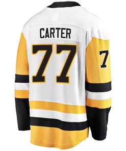 Pittsburgh Penguins Jeff Carter 77 Away 2022 Stanley Cup Final Breakaway Men Jersey - White