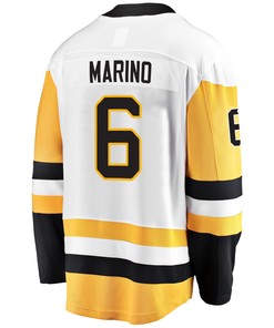 Pittsburgh Penguins John Marino 6 Away 2022 Stanley Cup Final Breakaway Men Jersey - White