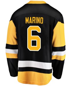 Pittsburgh Penguins John Marino 6 Home 2022 Stanley Cup Final Breakaway Men Jersey - Black