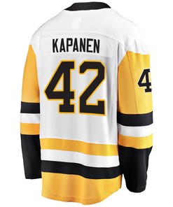 Pittsburgh Penguins Kasperi Kapanen 42 Away 2022 Stanley Cup Final Breakaway Men Jersey - White