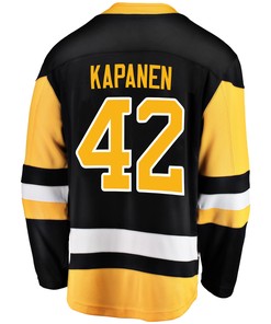 Pittsburgh Penguins Kasperi Kapanen 42 Home 2022 Stanley Cup Final Breakaway Men Jersey - Black