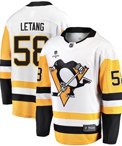 Pittsburgh Penguins Kris Letang 58 Away 2022 Stanley Cup Final Breakaway Men Jersey - White