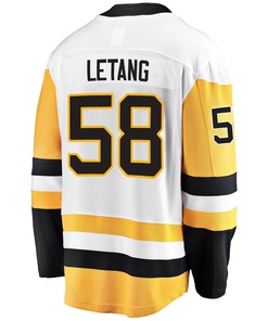 Pittsburgh Penguins Kris Letang 58 Away 2022 Stanley Cup Final Breakaway Men Jersey - White