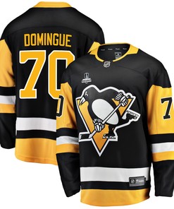 Pittsburgh Penguins Louis Domingue 70 Home 2022 Stanley Cup Final Breakaway Men Jersey - Black