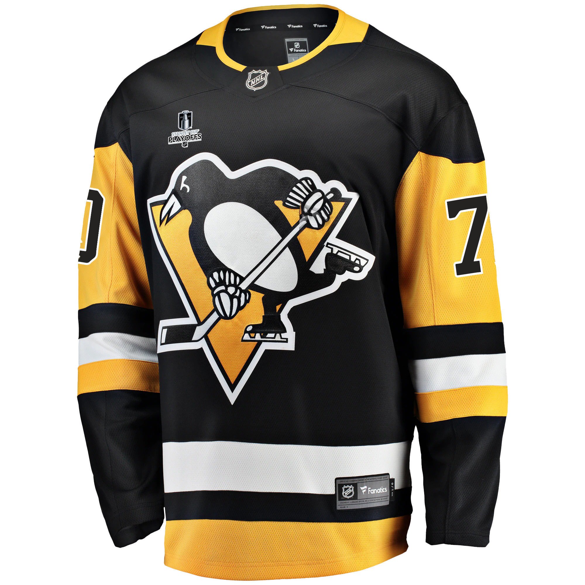 Pittsburgh Penguins Louis Domingue 70 Home 2022 Stanley Cup Final Breakaway Men Jersey - Black