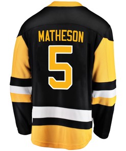 Pittsburgh Penguins Mike Matheson 5 Home 2022 Stanley Cup Final Breakaway Men Jersey - Black