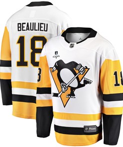 Pittsburgh Penguins Nathan Beaulieu 18 Away 2022 Stanley Cup Final Breakaway Men Jersey - White