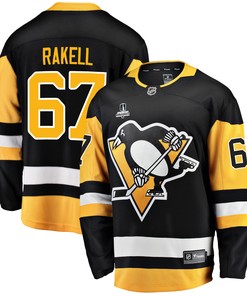 Pittsburgh Penguins Rickard Rakell 67 Home 2022 Stanley Cup Final Breakaway Men Jersey - Black