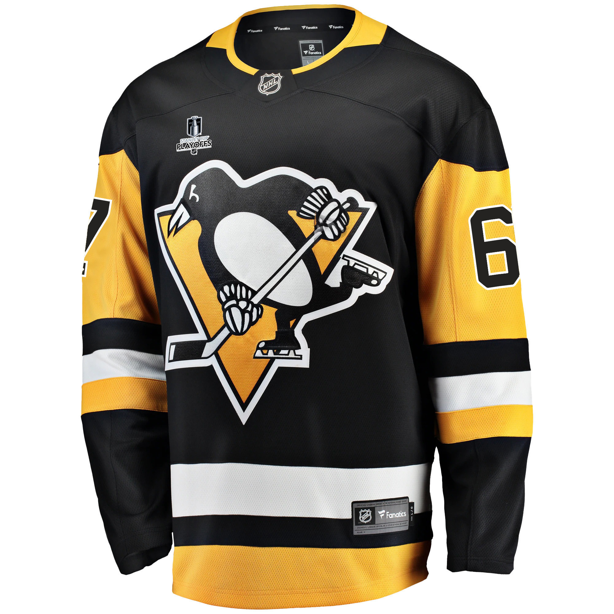 Pittsburgh Penguins Rickard Rakell 67 Home 2022 Stanley Cup Final Breakaway Men Jersey - Black