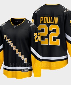 Pittsburgh Penguins Sam Poulin 22 Alternate Black Jersey Breakaway Player