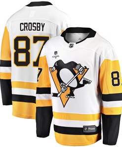 Pittsburgh Penguins Sidney Crosby 87 Away 2022 Stanley Cup Final Breakaway Men Jersey - White