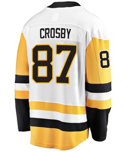 Pittsburgh Penguins Sidney Crosby 87 Away 2022 Stanley Cup Final Breakaway Men Jersey - White