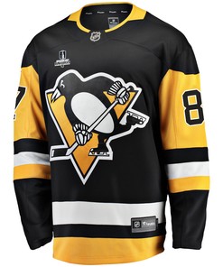 Pittsburgh Penguins Sidney Crosby 87 Home 2022 Stanley Cup Final Breakaway Men Jersey - Black