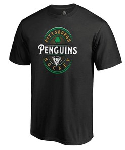 Pittsburgh Penguins St. Patrick's Day Forever Lucky T-Shirt - Black