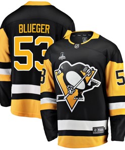 Pittsburgh Penguins Teddy Blueger 53 Home 2022 Stanley Cup Final Breakaway Men Jersey - Black