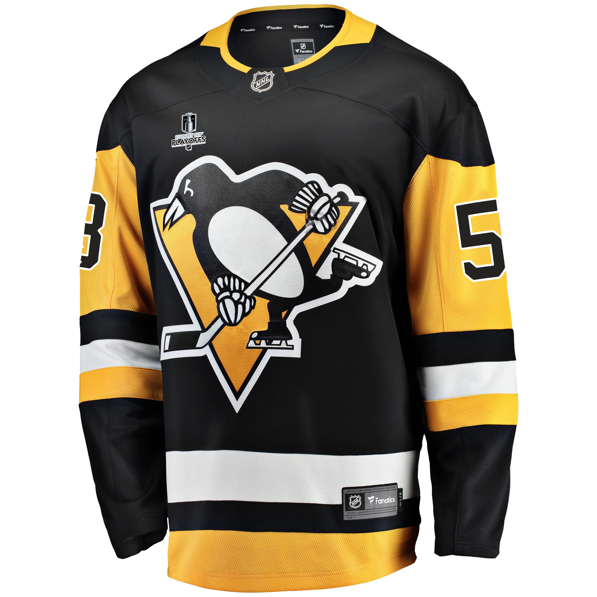 Pittsburgh Penguins Teddy Blueger 53 Home 2022 Stanley Cup Final Breakaway Men Jersey - Black