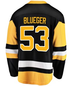 Pittsburgh Penguins Teddy Blueger 53 Home 2022 Stanley Cup Final Breakaway Men Jersey - Black