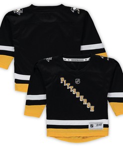 Pittsburgh Penguins Toddler Alternate Replica Team Jersey - Black Nhl
